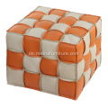 Echte Leder lebende Stühle Ottomans Square Stool